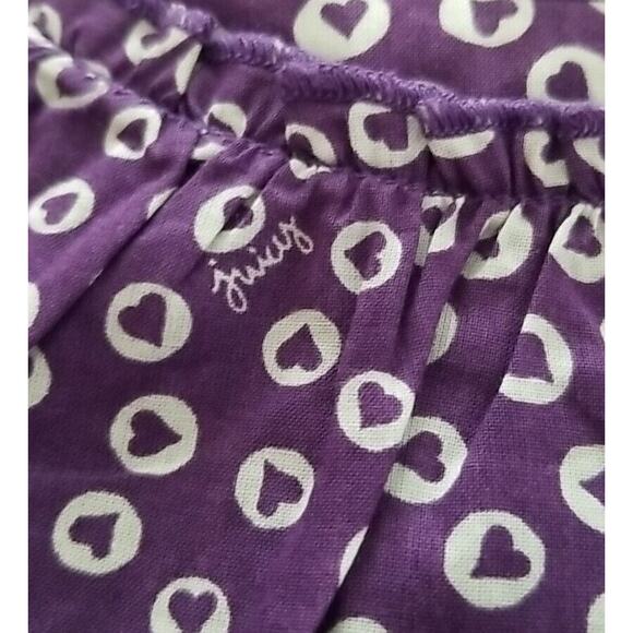 Juicy Couture Infant Girls Long Sleeve Dress 12/18 Months Purple White Hearts - Picture 8 of 8